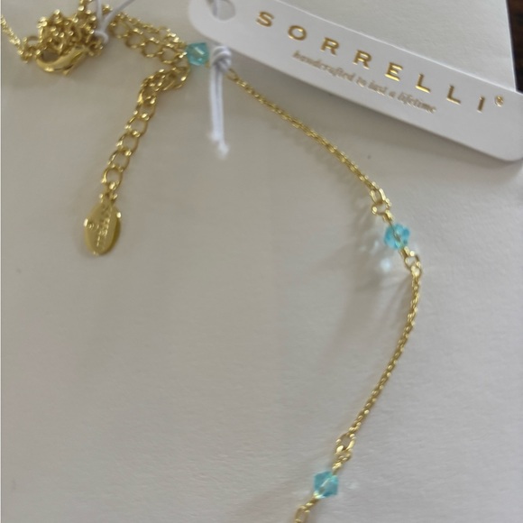 Sorrelli Gold Necklace with Iridescent and Blue Crystals - Picture 3 of 4